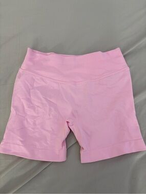 Women's High-Waist Pink Active Shorts